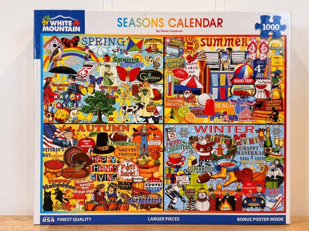 Seasons Calendar 1000 Piece Jigsaw Puzzle by Steve Cameron